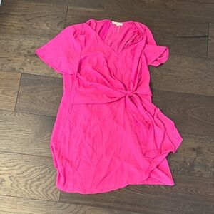 Entro Pink Wrap Dress